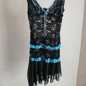 Lace Negligee Sheer Slip Baby Doll -Flapper Style